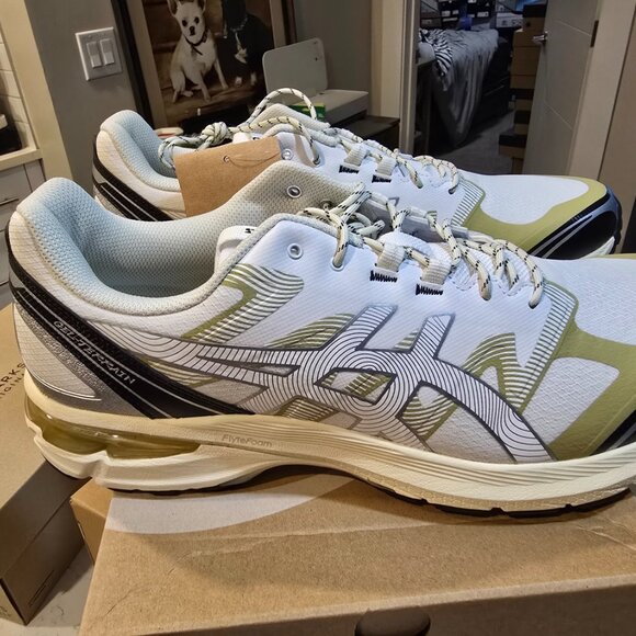 Asics Gel-Terrain White Lake Grey Running New Men Shoes 1203A342-100 Size 13 - Picture 5 of 12